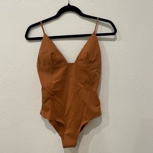 Zara Low Back One Piece Swimsuit Size L